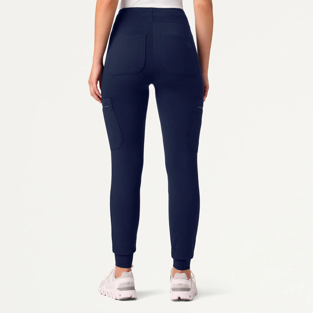 Jaanuu Scrubs Women's Abi 10-Pocket Skinny ULTRAsoft Scrub Jogger Midnight Navy | scrub-supply.com