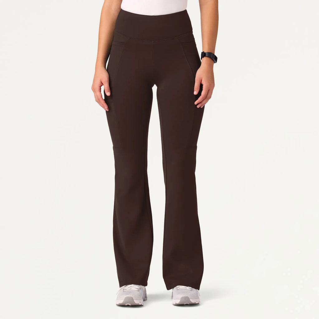 Jaanuu Scrubs Women's Mila ULTRAsoft Yoga Scrub Pant Dark Brown | scrub-supply.com