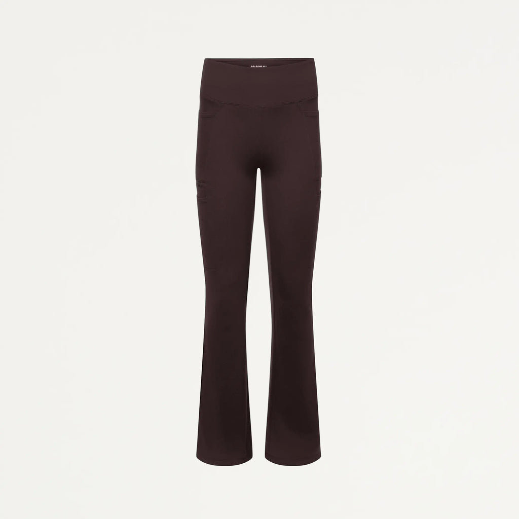 Jaanuu Scrubs Women's Mila ULTRAsoft Yoga Scrub Pant Dark Brown | scrub-supply.com