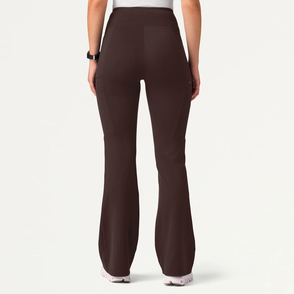 Jaanuu Scrubs Women's Mila ULTRAsoft Yoga Scrub Pant Dark Brown | scrub-supply.com