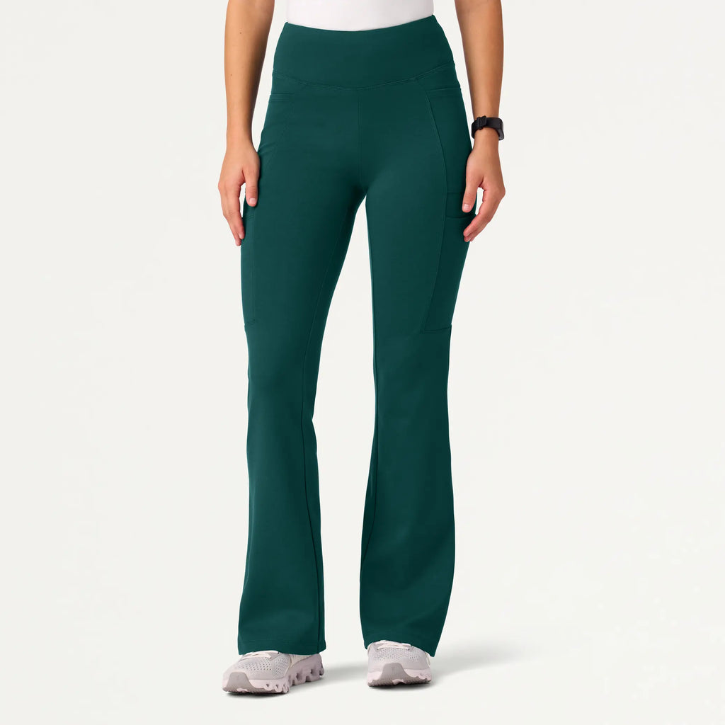 Jaanuu Scrubs Women's Mila ULTRAsoft Yoga Scrub Pant Midnight Green | scrub-supply.com