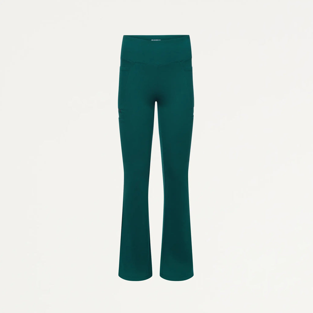 Jaanuu Scrubs Women's Mila ULTRAsoft Yoga Scrub Pant Midnight Green | scrub-supply.com