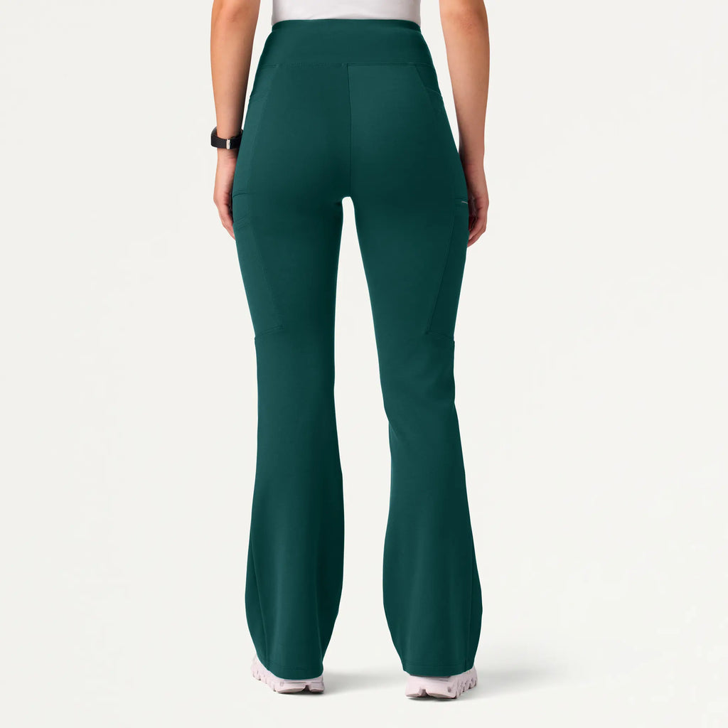 Jaanuu Scrubs Women's Mila ULTRAsoft Yoga Scrub Pant Midnight Green | scrub-supply.com