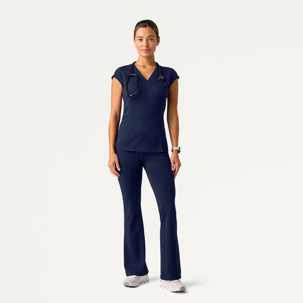 Jaanuu Scrubs Women's Mila ULTRAsoft Yoga Scrub Pant Midnight Navy | scrub-supply.com