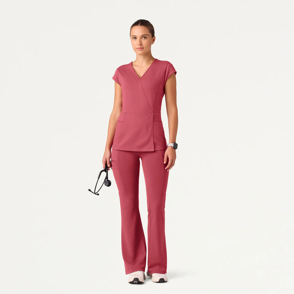 Jaanuu Scrubs Women's Mila ULTRAsoft Yoga Scrub Pant Mulberry | scrub-supply.com