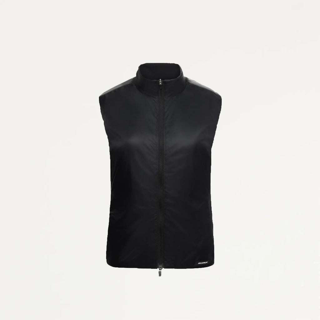 Jaanuu Scrubs Women's Phantom Slim Insulated Vest Black | scrub-supply.com