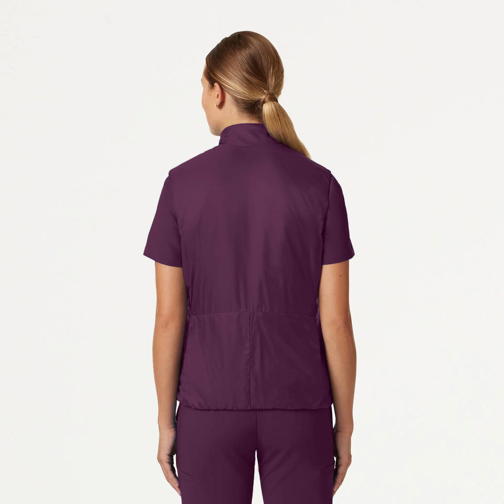 Jaanuu Scrubs Women's Phantom Slim Insulated Vest Dark Amethyst | scrub-supply.com