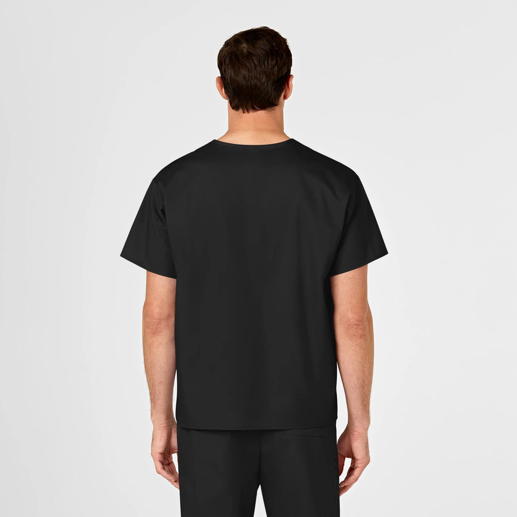 Wink Scrubs Unisex V-Neck Scrub Top Black | scrub-supply.com