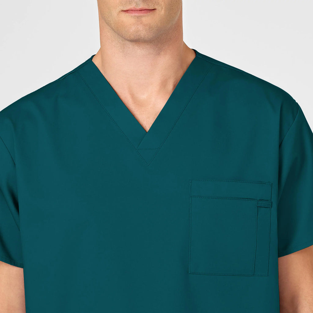 Wink Scrubs Unisex V-Neck Scrub Top Caribbean Blue | scrub-supply.com