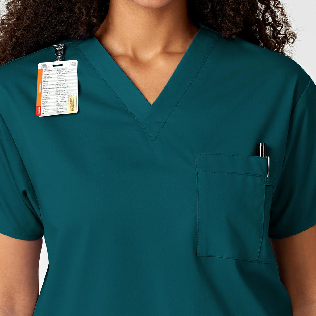 Wink Scrubs Unisex V-Neck Scrub Top Caribbean Blue | scrub-supply.com