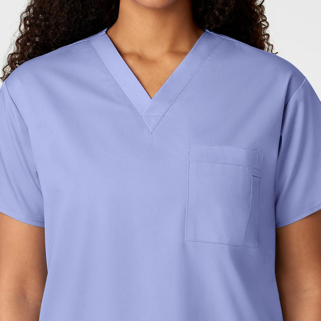 Wink Scrubs Unisex V-Neck Scrub Top Ceil Blue | scrub-supply.com