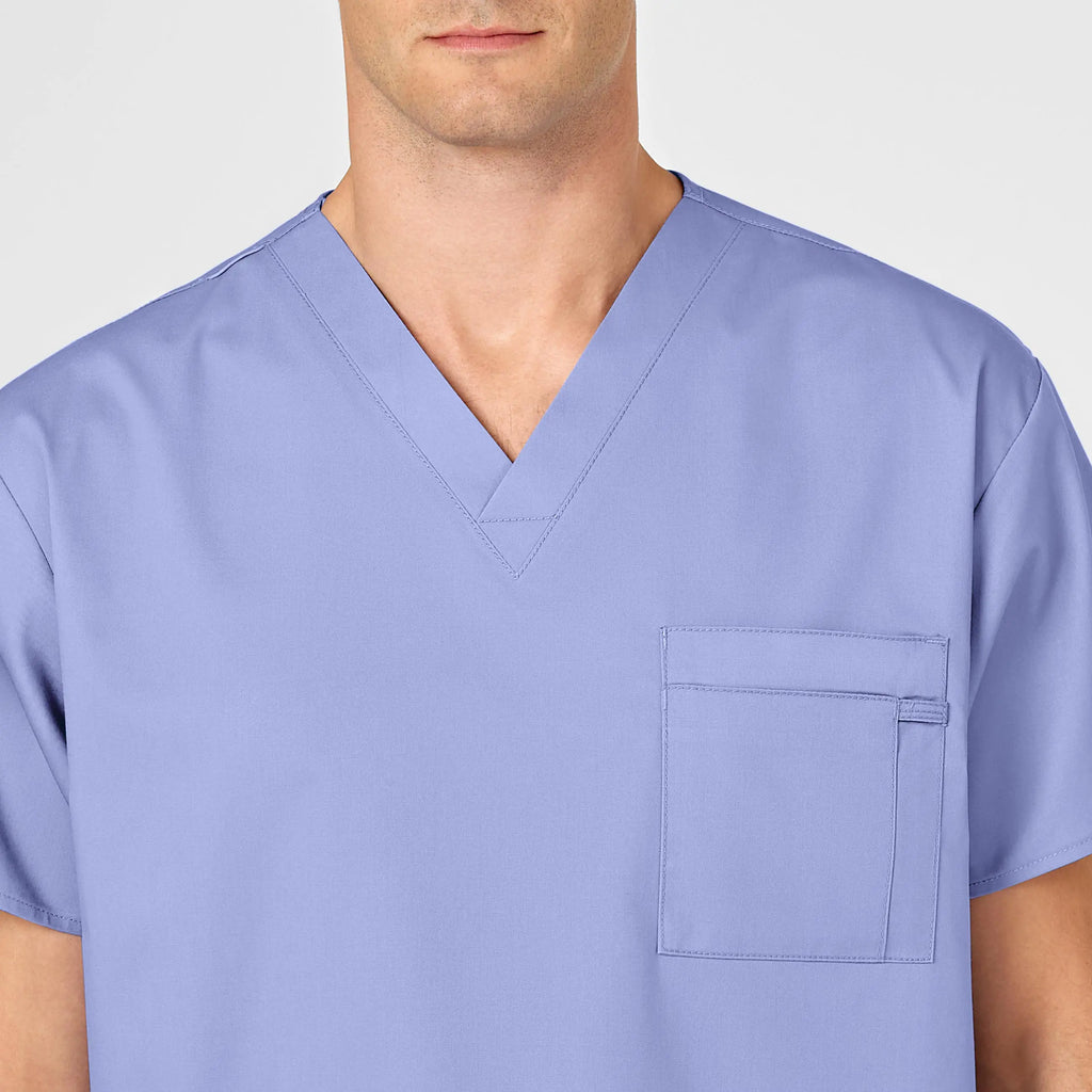 Wink Scrubs Unisex V-Neck Scrub Top Ceil Blue | scrub-supply.com