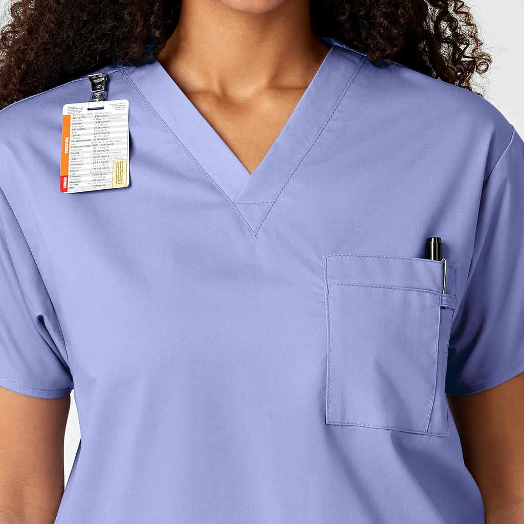 Wink Scrubs Unisex V-Neck Scrub Top Ceil Blue | scrub-supply.com