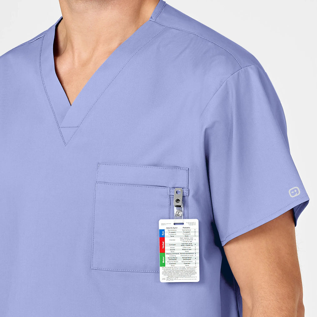 Wink Scrubs Unisex V-Neck Scrub Top Ceil Blue | scrub-supply.com