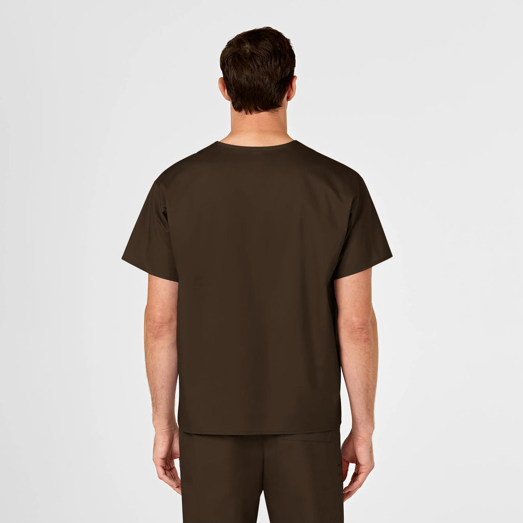 Wink Scrubs Unisex V-Neck Scrub Top Chocolate | scrub-supply.com