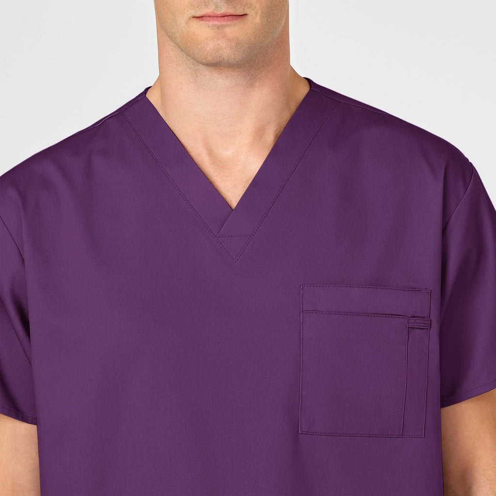 Wink Scrubs Unisex V-Neck Scrub Top Eggplant | scrub-supply.com