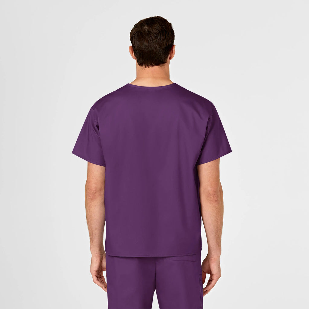 Wink Scrubs Unisex V-Neck Scrub Top Eggplant | scrub-supply.com