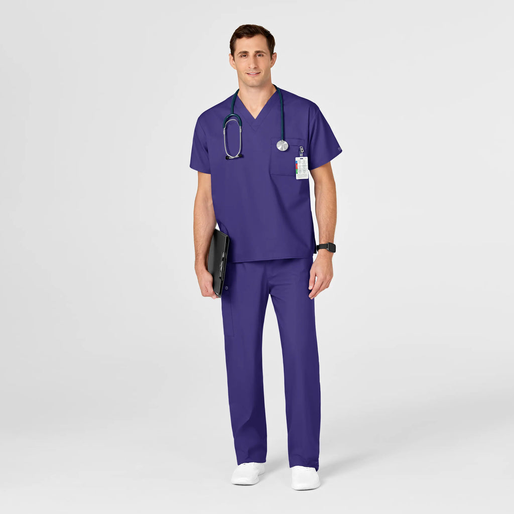 Wink Scrubs Unisex V-Neck Scrub Top Grape | scrub-supply.com