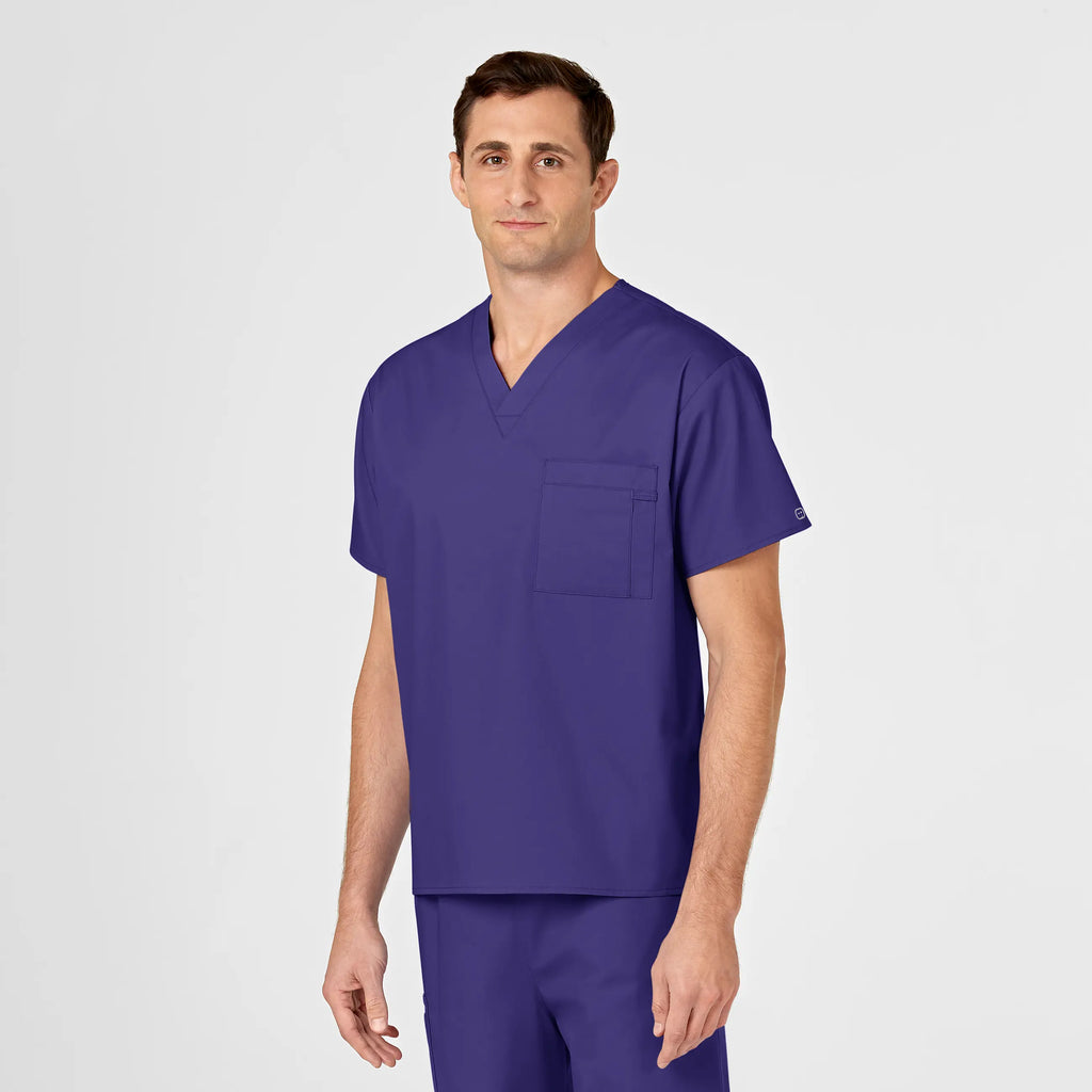 Wink Scrubs Unisex V-Neck Scrub Top Grape | scrub-supply.com