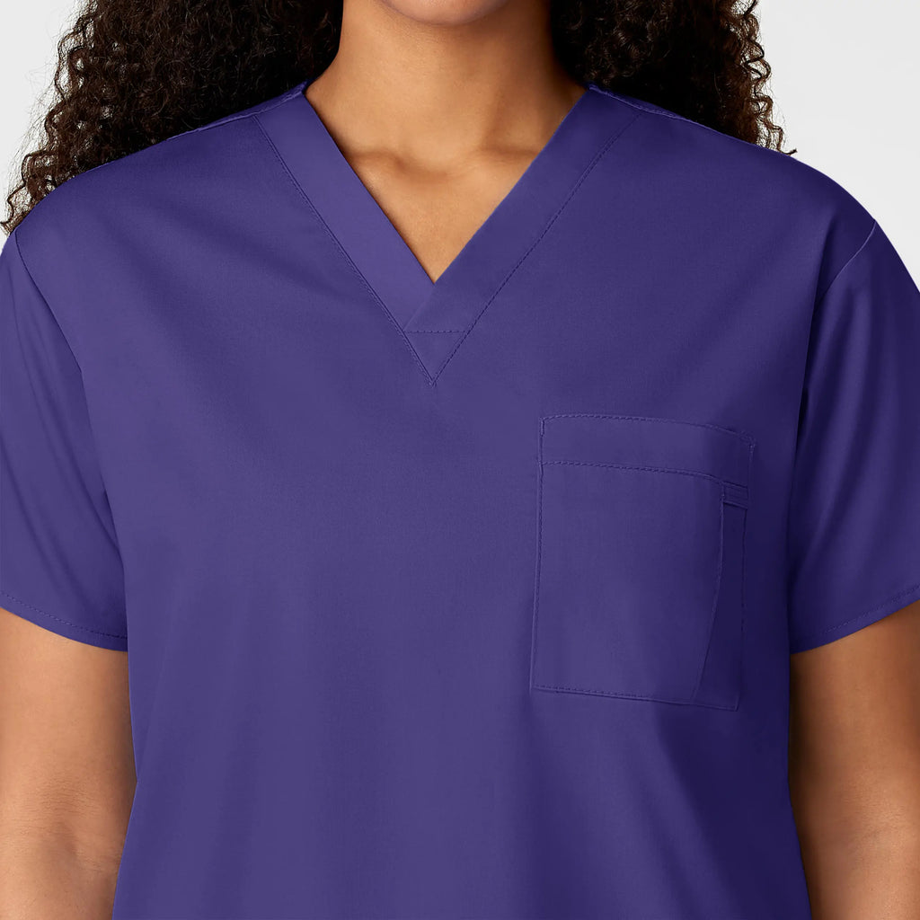 Wink Scrubs Unisex V-Neck Scrub Top Grape | scrub-supply.com