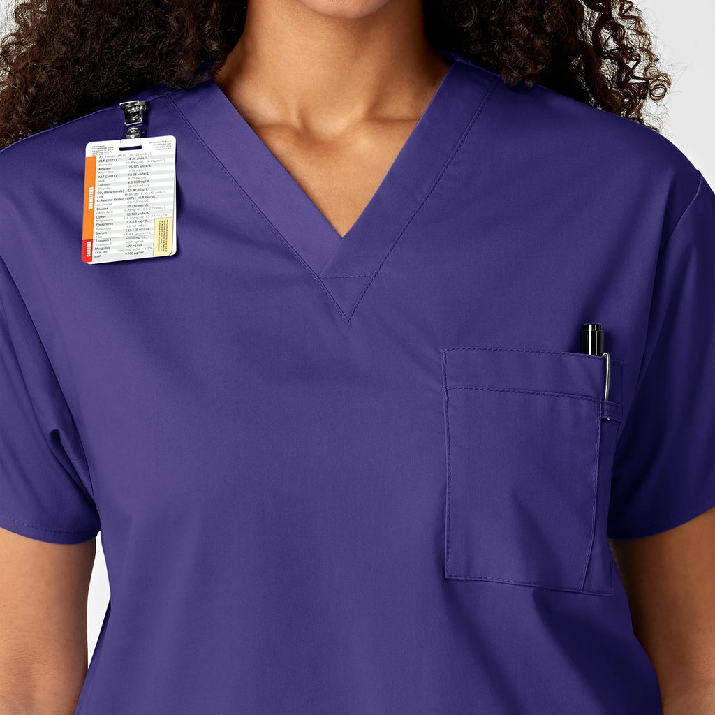 Wink Scrubs Unisex V-Neck Scrub Top Grape | scrub-supply.com