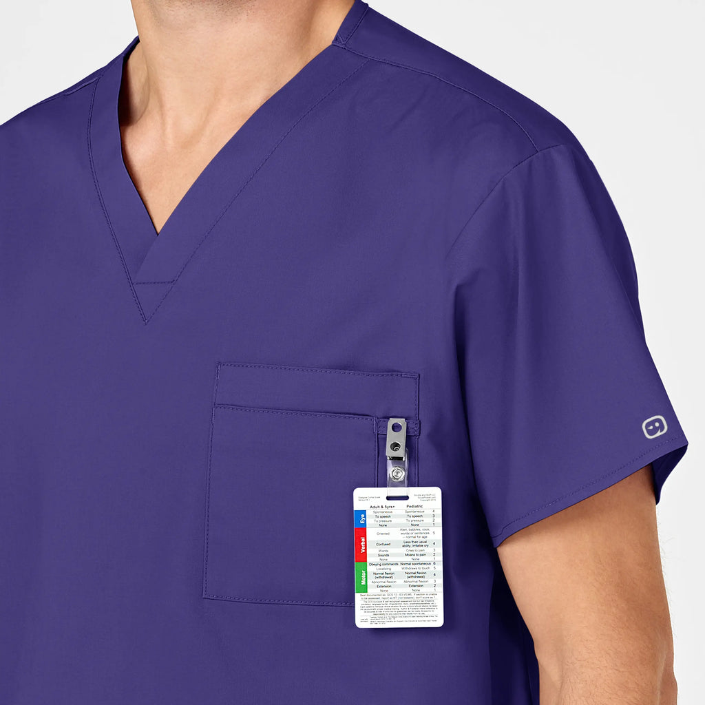 Wink Scrubs Unisex V-Neck Scrub Top Grape | scrub-supply.com