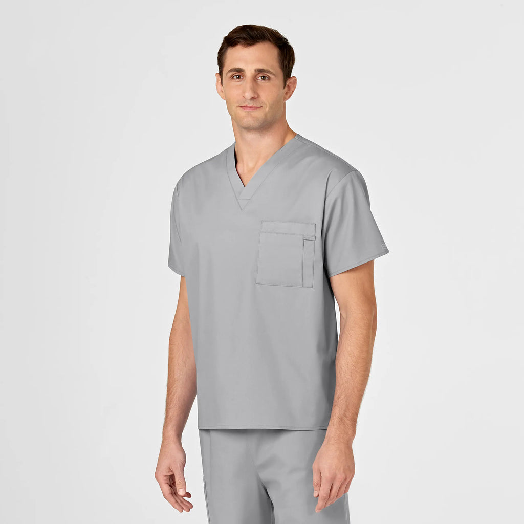 Wink Scrubs Unisex V-Neck Scrub Top Grey | scrub-supply.com