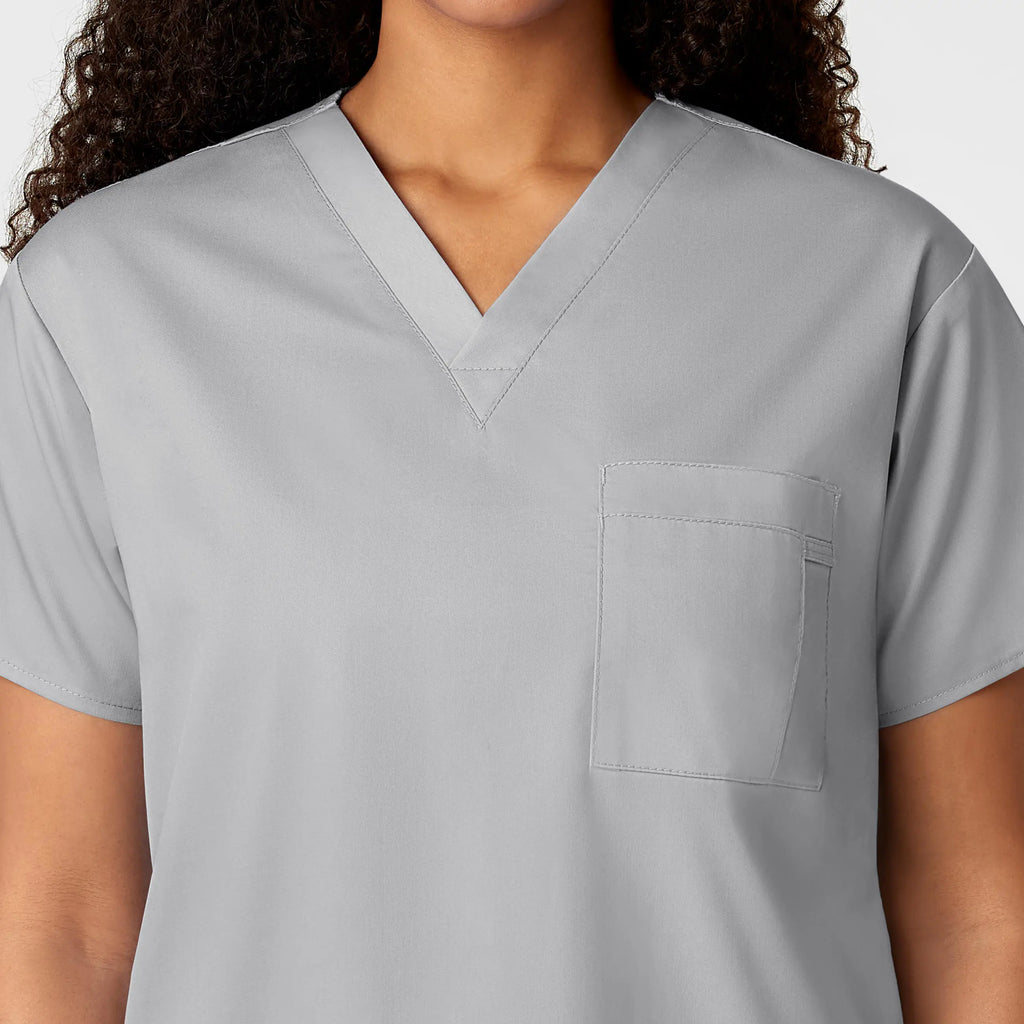 Wink Scrubs Unisex V-Neck Scrub Top Grey | scrub-supply.com