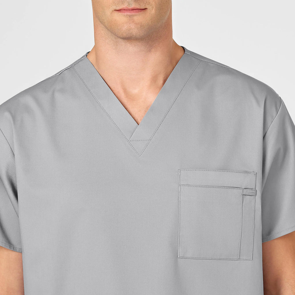 Wink Scrubs Unisex V-Neck Scrub Top Grey | scrub-supply.com