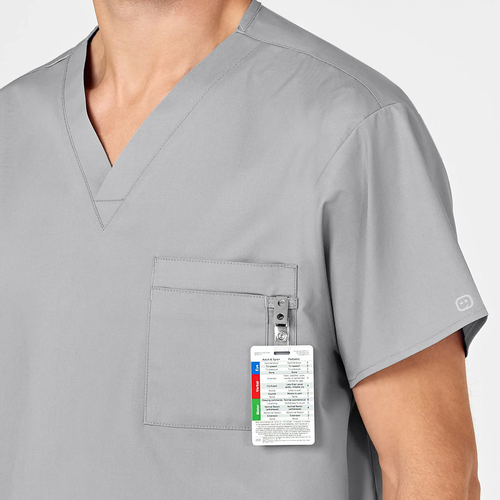 Wink Scrubs Unisex V-Neck Scrub Top Grey | scrub-supply.com