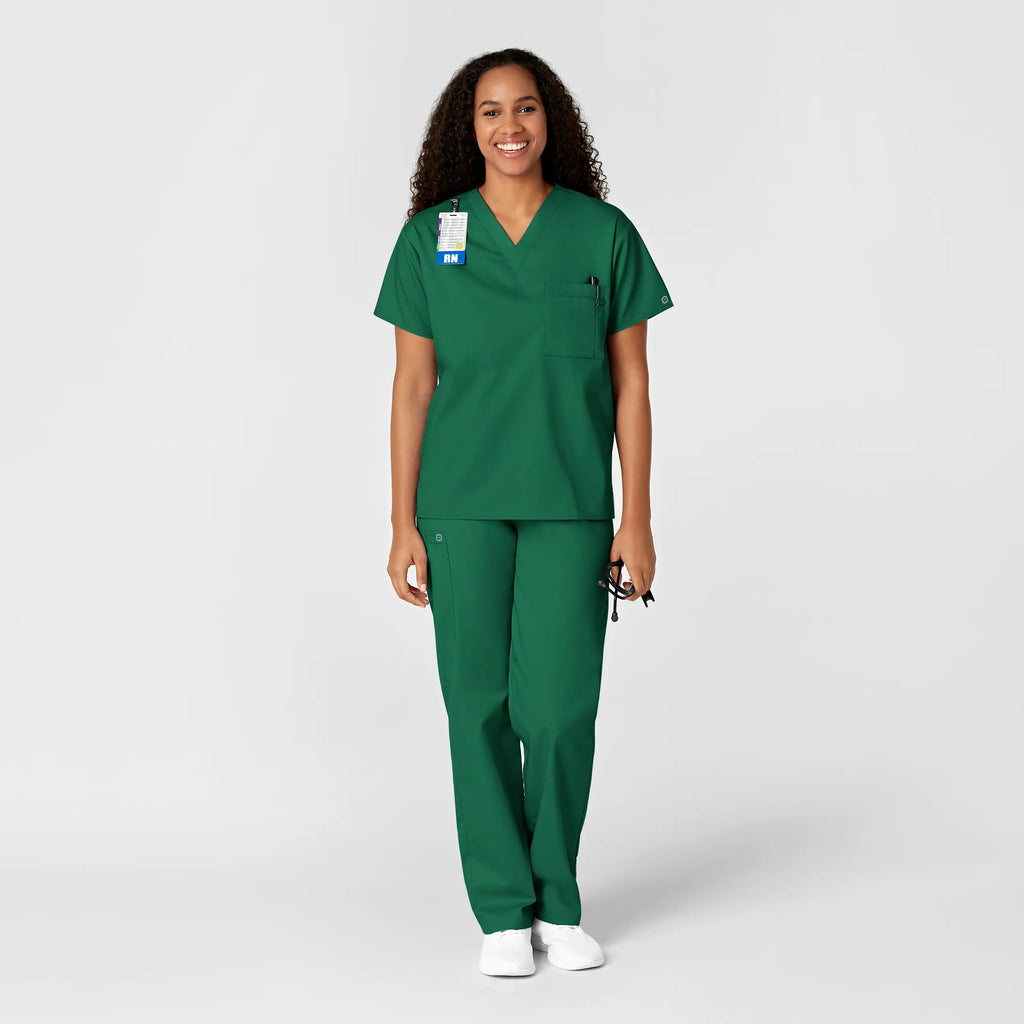 Wink Scrubs Unisex V-Neck Scrub Top Hunter | scrub-supply.com