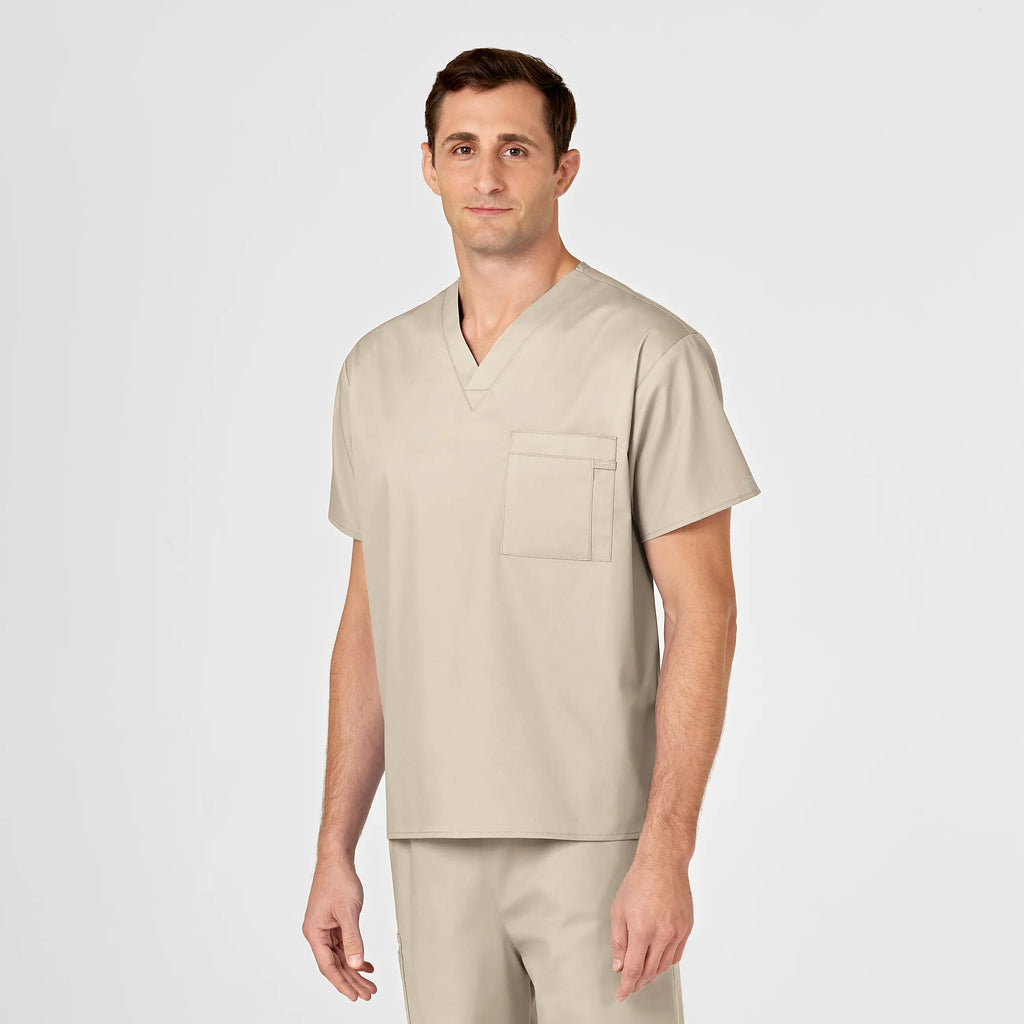 Wink Scrubs Unisex V-Neck Scrub Top Khaki | scrub-supply.com