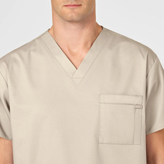 Wink Scrubs Unisex V-Neck Scrub Top Khaki | scrub-supply.com
