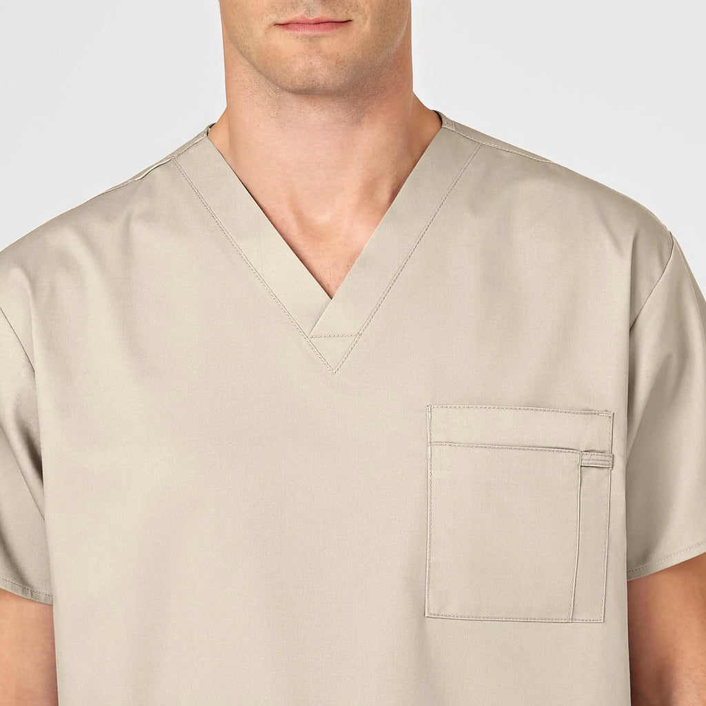 Wink Scrubs Unisex V-Neck Scrub Top Khaki | scrub-supply.com