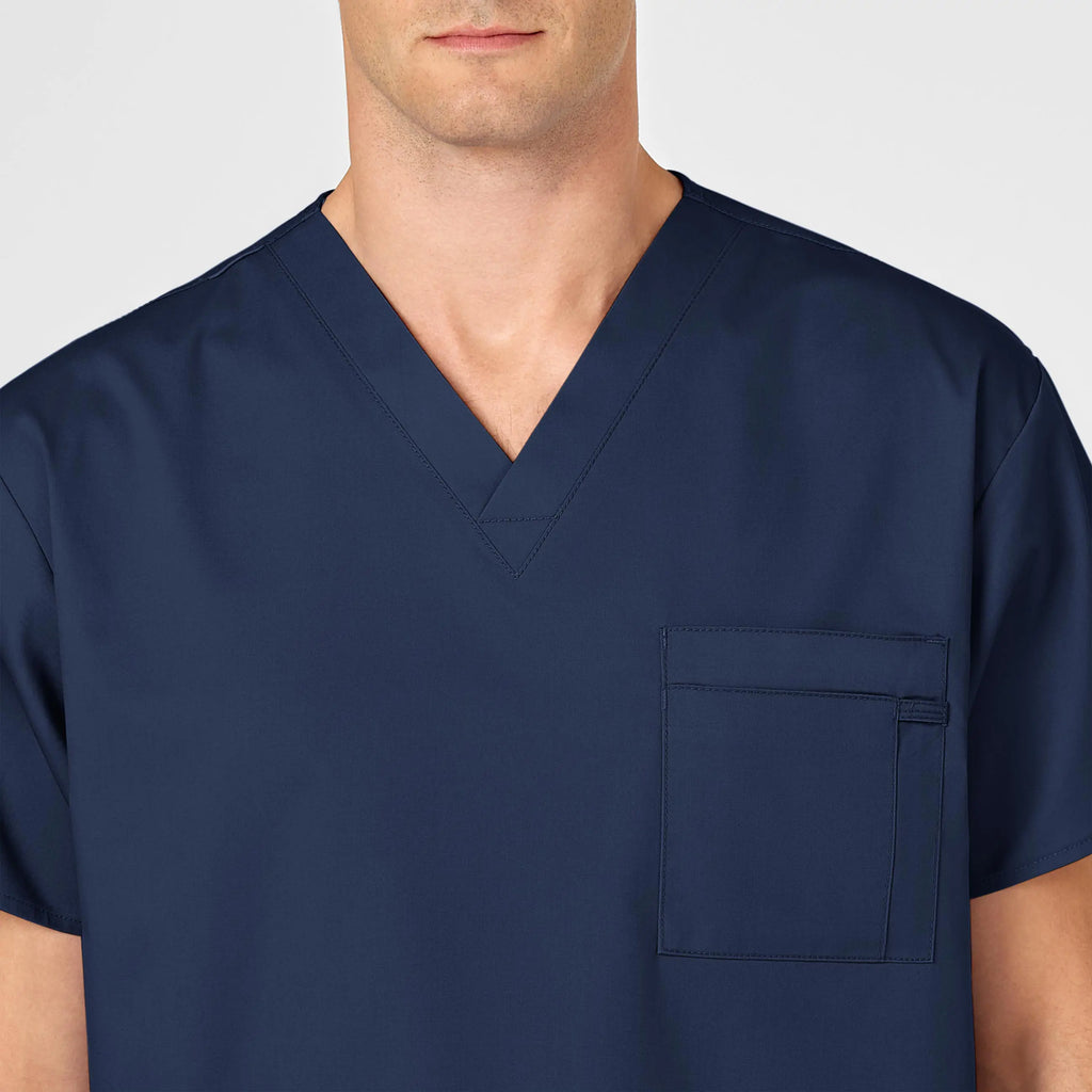 Wink Scrubs Unisex V-Neck Scrub Top Navy | scrub-supply.com