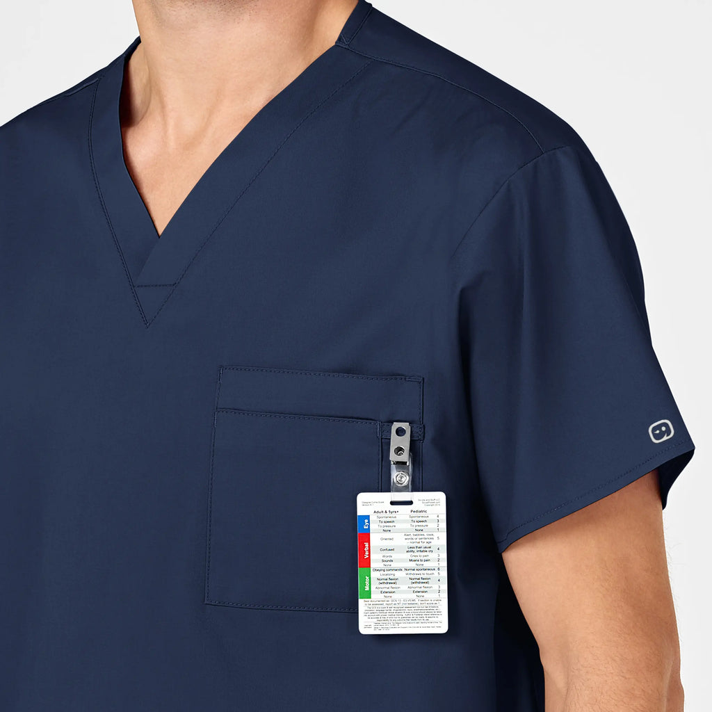 Wink Scrubs Unisex V-Neck Scrub Top Navy | scrub-supply.com