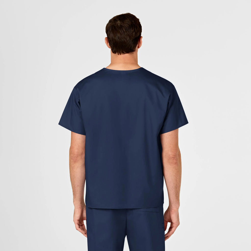 Wink Scrubs Unisex V-Neck Scrub Top Navy | scrub-supply.com