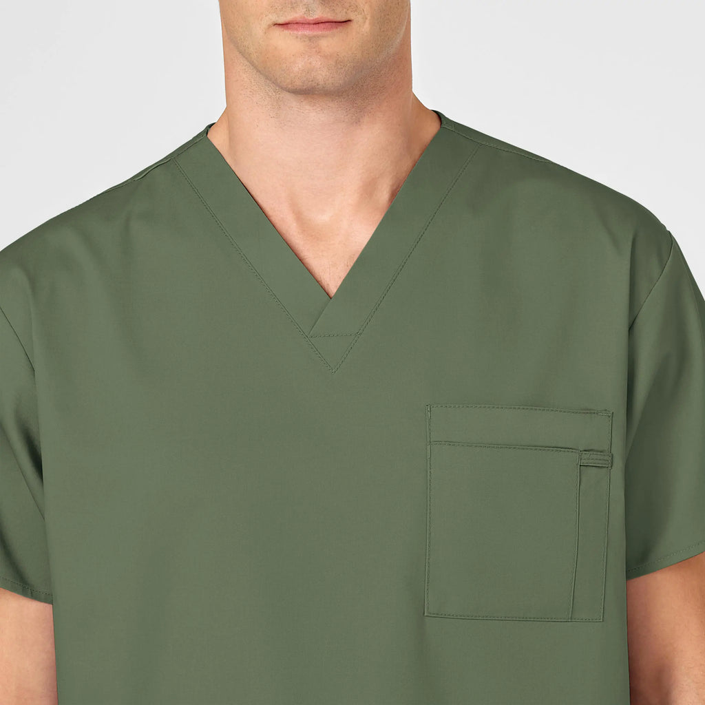 Wink Scrubs Unisex V-Neck Scrub Top Olive | scrub-supply.com