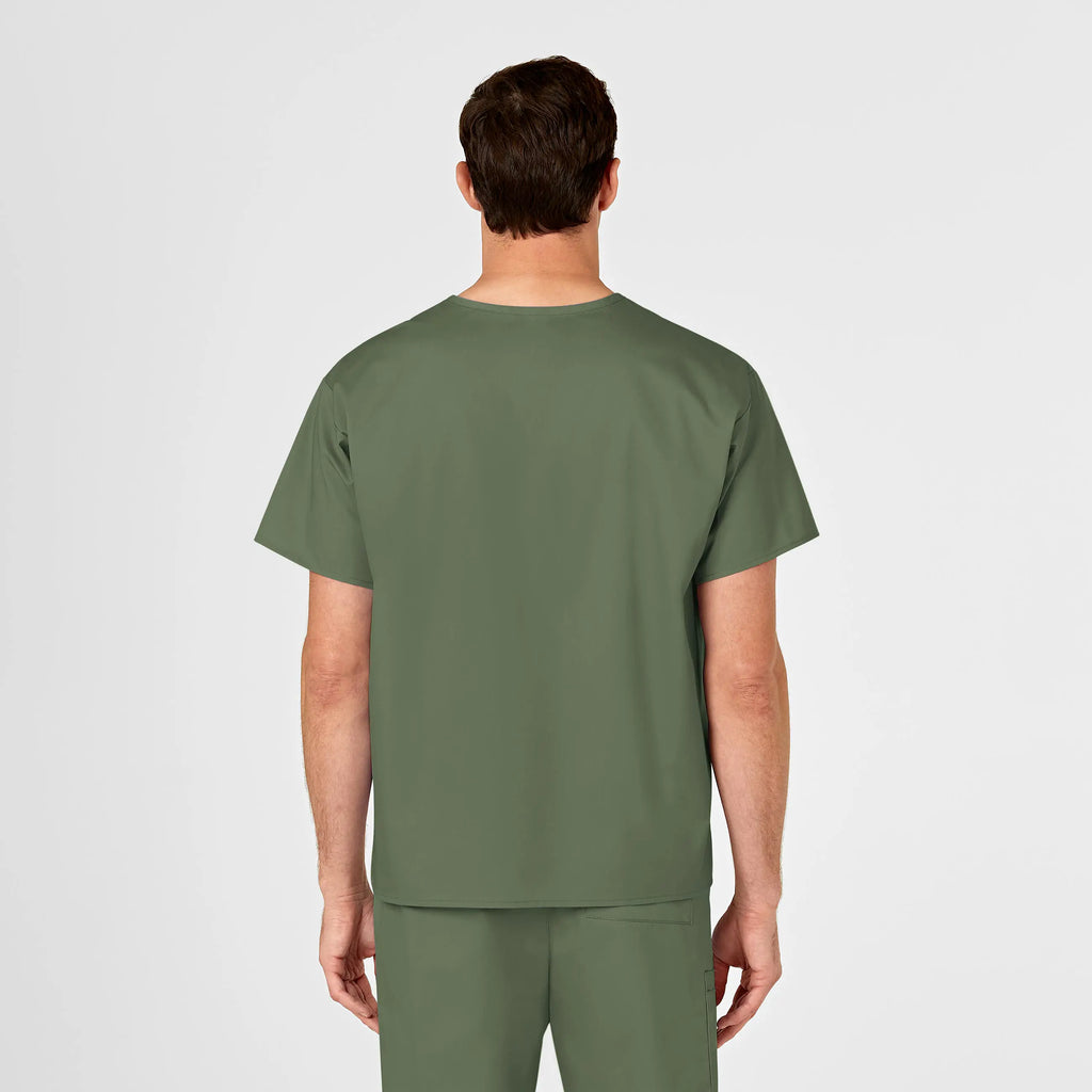 Wink Scrubs Unisex V-Neck Scrub Top Olive | scrub-supply.com