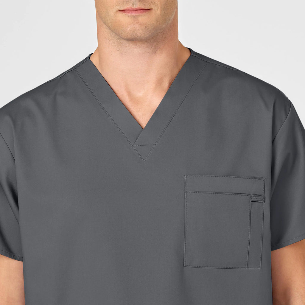 Wink Scrubs Unisex V-Neck Scrub Top Pewter | scrub-supply.com