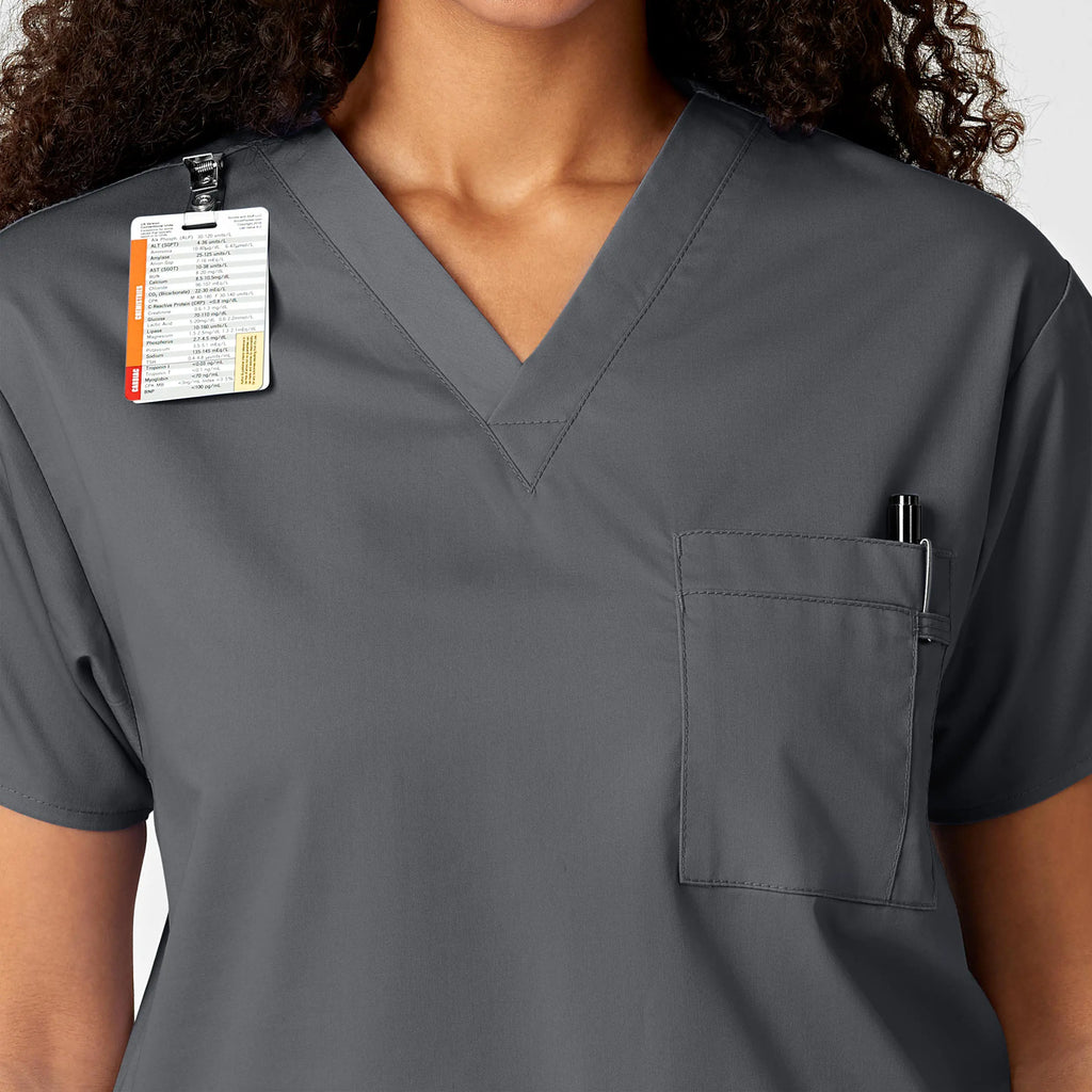 Wink Scrubs Unisex V-Neck Scrub Top Pewter | scrub-supply.com