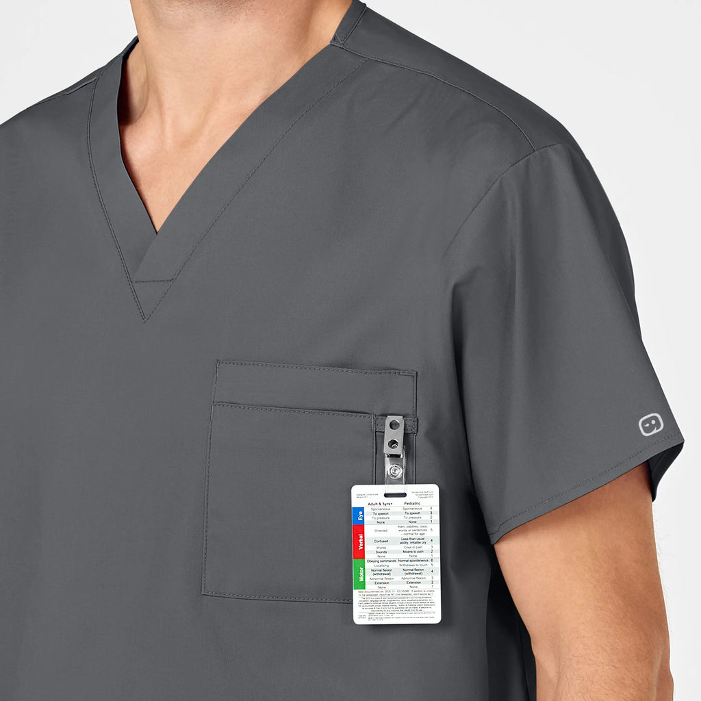 Wink Scrubs Unisex V-Neck Scrub Top Pewter | scrub-supply.com