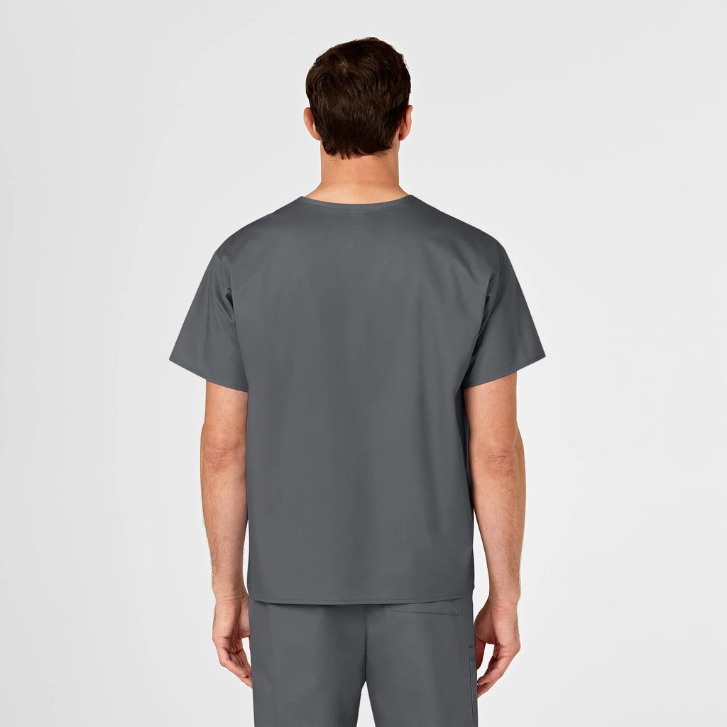 Wink Scrubs Unisex V-Neck Scrub Top Pewter | scrub-supply.com