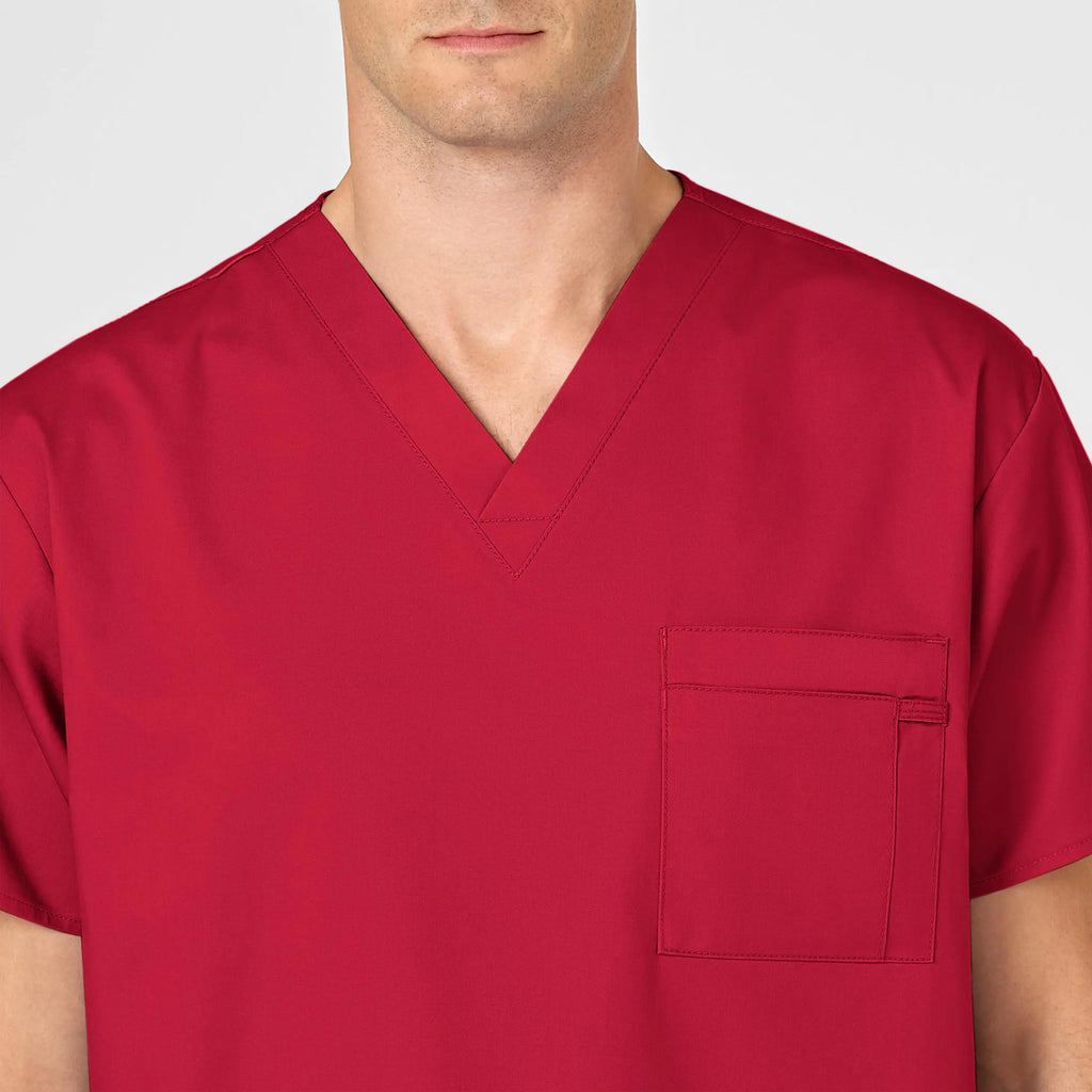 Wink Scrubs Unisex V-Neck Scrub Top Red | scrub-supply.com