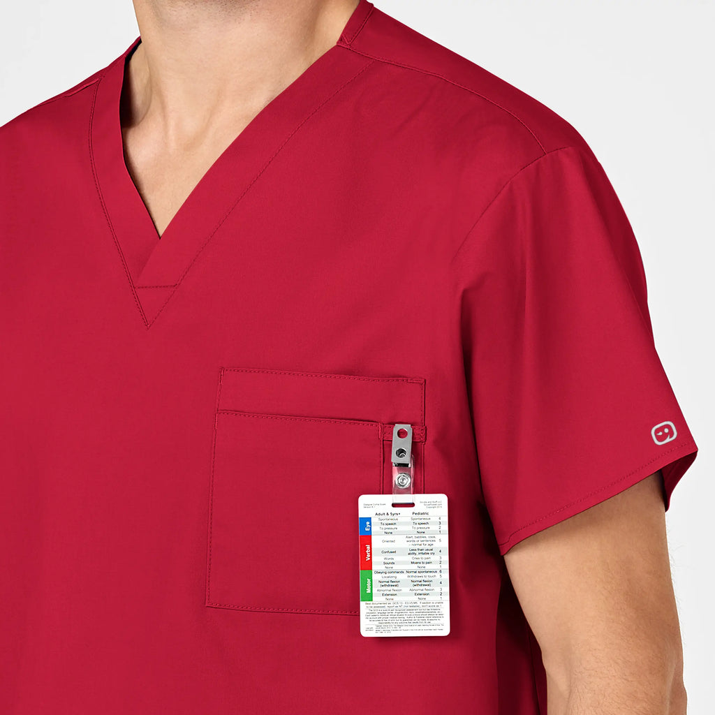 Wink Scrubs Unisex V-Neck Scrub Top Red | scrub-supply.com