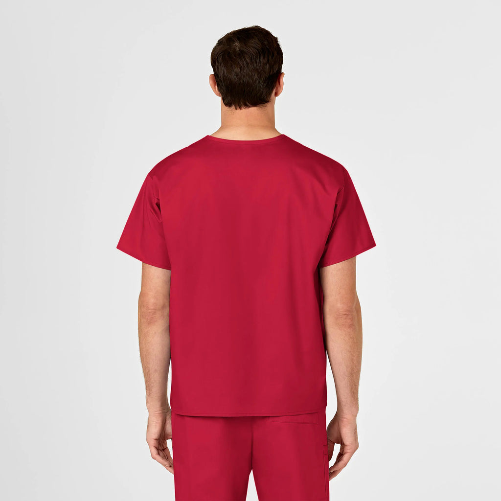 Wink Scrubs Unisex V-Neck Scrub Top Red | scrub-supply.com