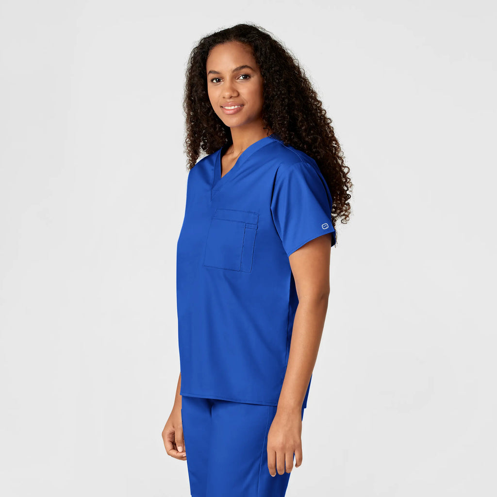 Wink Scrubs Unisex V-Neck Scrub Top Royal Blue | scrub-supply.com