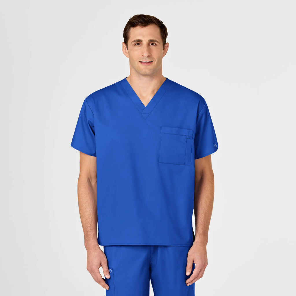 Wink Scrubs Unisex V-Neck Scrub Top Royal Blue | scrub-supply.com