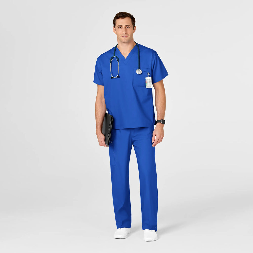 Wink Scrubs Unisex V-Neck Scrub Top Royal Blue | scrub-supply.com