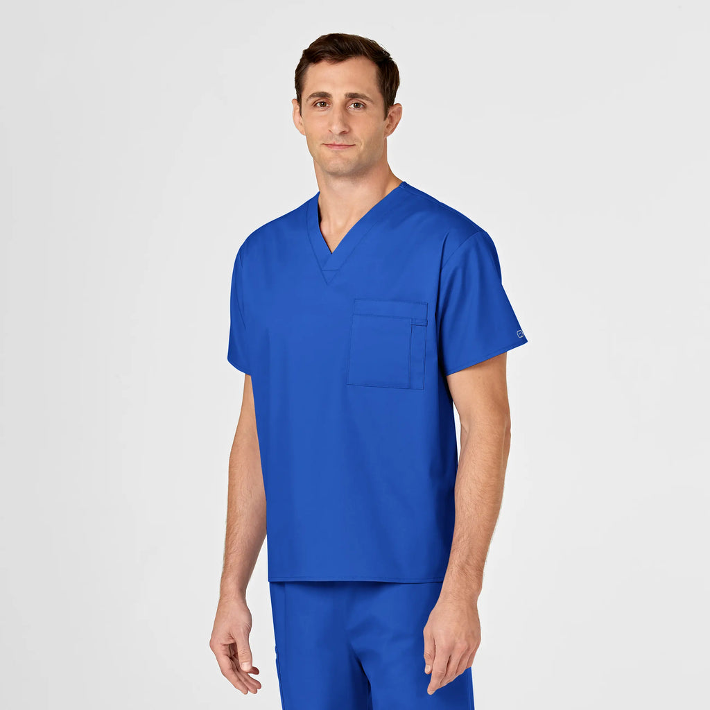 Wink Scrubs Unisex V-Neck Scrub Top Royal Blue | scrub-supply.com